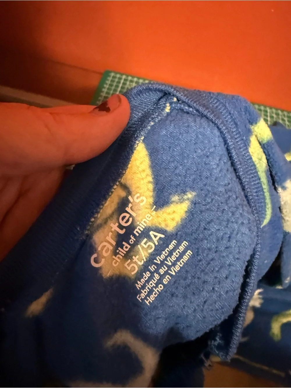 Carter's Kids Fleece Pajama Set - Blue, Green & Pink Prints